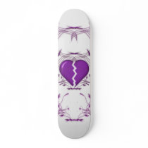 Gebroken Hart & StammenKunstwerk: Paars: Skateboar