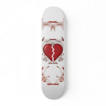 Gebroken Hart & StammenKunstwerk: Rood: Skateboard