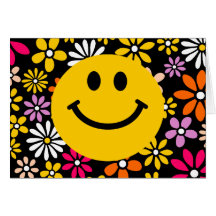Geel Gezicht Smiley Wenskaarten