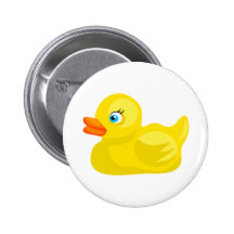 Gele RubberEend Speldbutton