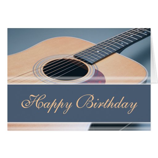 Gelukkige Verjaardag Akoestische Gitaar Wenskaart Zazzle