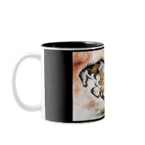 geschilderde poneys koffie beker