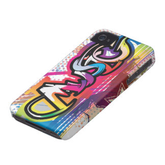 Geval van Graffiti van de Muziek van Blackberry he iPhone 4 Case-Mate Hoesje