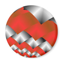 Geweven Zilveren en Rood Fractal Art.
