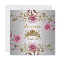 Gouden Tiara van de Bloemen van Quinceanera vijfti