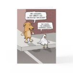 Grappige verjaardagskaart: Hond en Kip