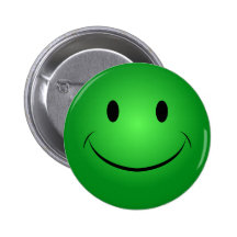 Groene Knoop Smiley Speld Button