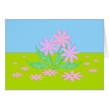 Grußkarte mit Blumen