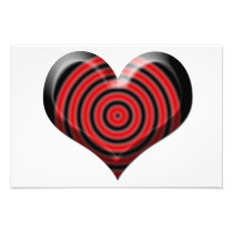 Hart Bullseye Foto Afdruk