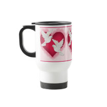 Hart en Duiven - Roze Koffie Mokken
