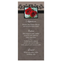 Hart van de Rozen van de Kaarten van het Menu van 