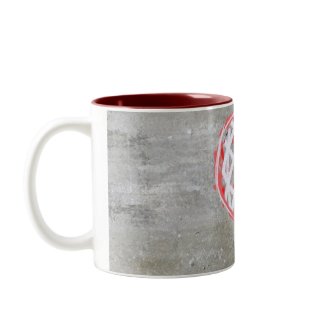 Heart Love Mug Red, Grey, White zazzle_mug