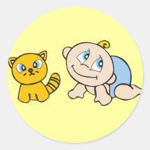 Het Baby van de jongen met de T-shirts en de Gifte Sticker