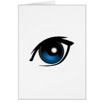 Het blauwe oog van de cartoon