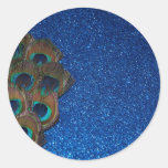 Het blauwe Stilleven van Glittery van het Boeket v Sticker