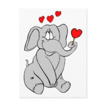 Het Briefkaart van de Valentijnskaart van de olifa