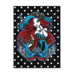 Het Briefkaart van Emma Rockabilly Swallow Tattoo 