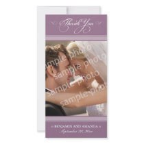 Het eenvoudige Huwelijk dankt u Photocard (lavende