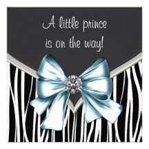 Het elegante Zwarte Blauwe Gestreepte Baby shower  Aankondiging