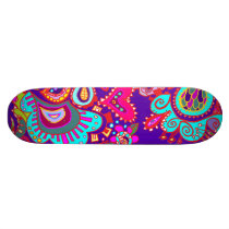 Het gekke Blauwe SKATEBOARD TBA van Paisley binnen