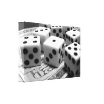 Het geld dobbelt canvas print  