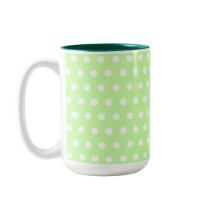 Het groene en Witte Patroon van de Stip. Spotty. Beker