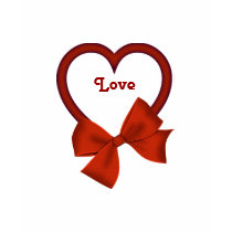 Het hart van de liefde met boog