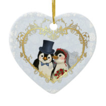 Het Hart van het Huwelijk van de pinguïn - pas ach Kerst Ornamenten