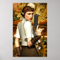 Het meisje van Steampunk Plaat