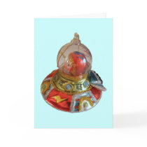 Het Ornament van Kerstmis van het Glas van het rui Kaarten