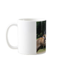 Het Paard die van Palomino op een Mok springen