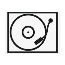 het pictogram van de platenspelerdraaischijf