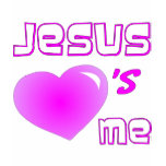 Het Pink Heart Ontwerp van Jesus Loves Me