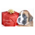 Het puppyvisitekaartjes van de Bokser van Kerstmis