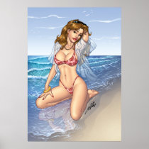 Het reusachtige Sexy Strand Pinup van de Bikini 25 Poster