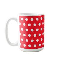 Het rode en Witte Patroon van de Stip. Spotty. Mokken