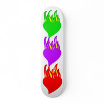 Het rode, Paarse, Groene Skateboard van het Hart v