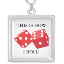 Het rood dobbelt Halsband Gepersonaliseerde Ketting