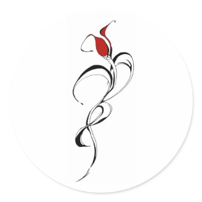 Het rood nam Dame Tribal Tattoo voor Valentijnsdag door FlowstoneGraphics