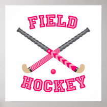 Het roze Embleem van het Hockey Print