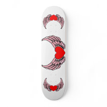 Het roze Gevleugelde Skateboard van het Hart