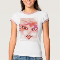 Het roze Meisje van de Valentijnskaart Shirts
