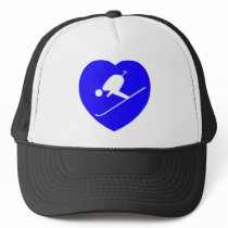 Het ski?en Wit op Blauw Hart 200dpi