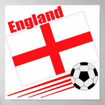 Het Team van het Voetbal van Engeland Print