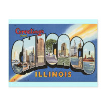 Het Vintage Briefkaart van Chicago Illinois