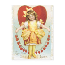 Het vintage Briefkaart van de Valentijnskaart