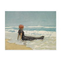 Het vintage Briefkaart van de Zomer van het Strand