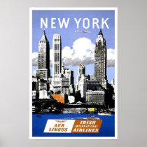 Het vintage Poster van de Reis van de Stad van New