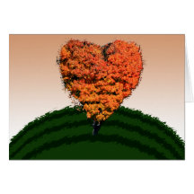 Het Wenskaart van de Boom van de Liefde van de her