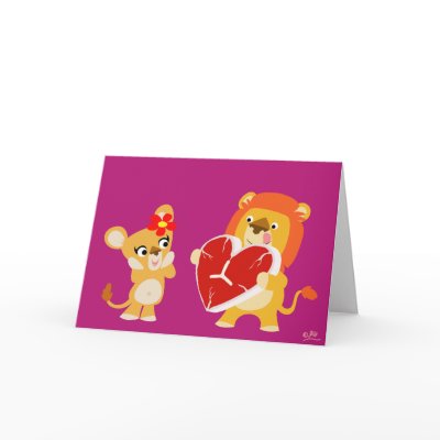 Het wenskaart van de Leeuwen van de liefde door Lioness_Graphics
